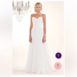 Winnie Couture Blush Collection White wedding gown with train size 6